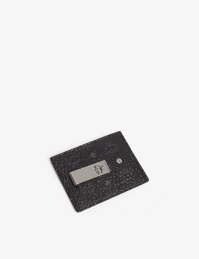 Shop Mcm Men's Black Visetos Coated Canvas Money Clip Card Holder