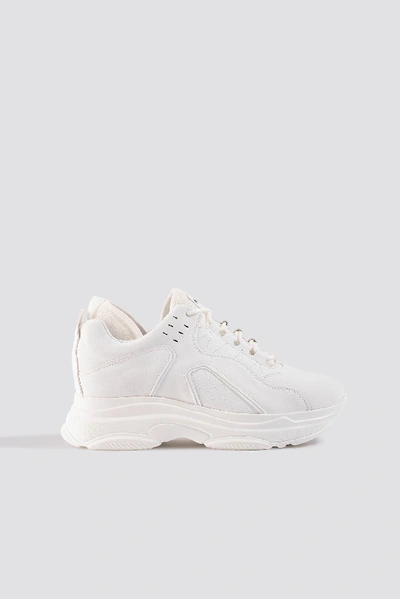 Shop Na-kd Sporty Faux Suede Sneakers - White