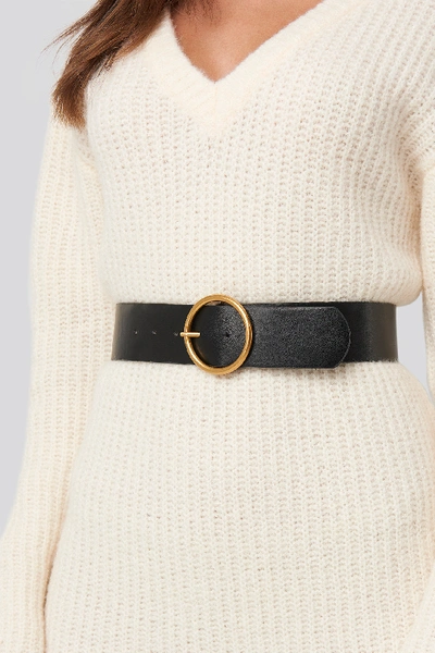 Shop Adorable Caro X Na-kd Metal Ring Belt Black