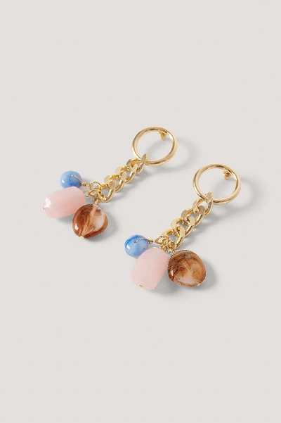 Shop Na-kd Pendant Drop Chain Earrings - Gold