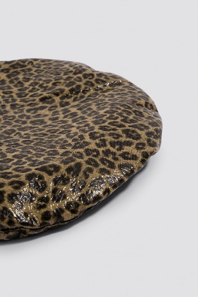 Shop Trendyol Leopard Pattern Beret - Brown