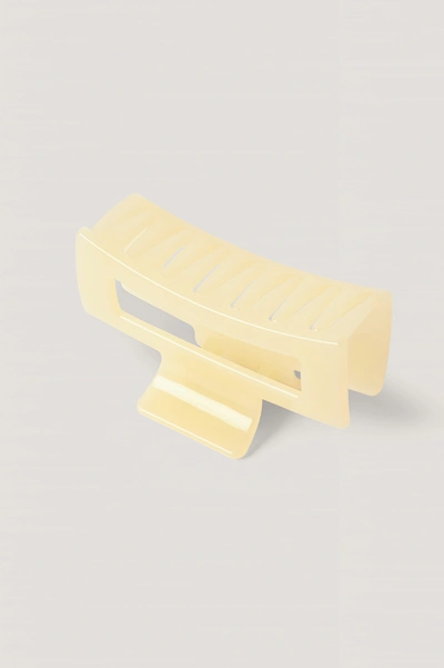 Shop Na-kd Square Hairclip - Offwhite In Vanilla