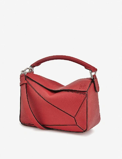 Shop Loewe Puzzle Small Leather Bag In Pomodoro