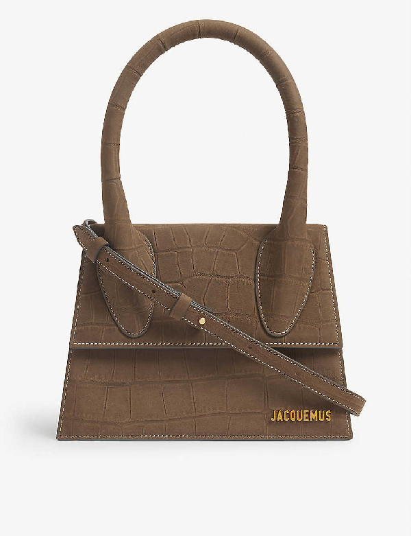 le chiquito moyen croc embossed bag