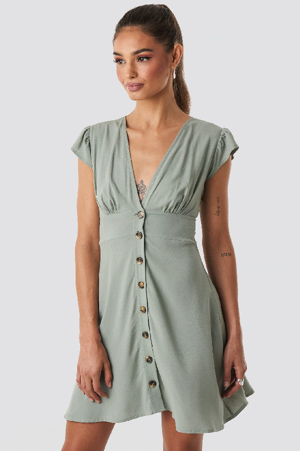 button up mini dress