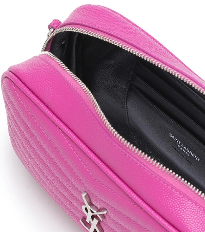 Shop Saint Laurent Lou Camera Mini Leather Shoulder Bag In Pink