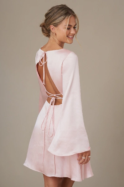 Shop Hanna Schönberg X Na-kd Open Back Flowy Dress - Pink