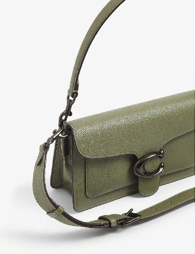 Shop Coach Tabby Small Pebbled-leather Shoulder Bag In V5/light Fern