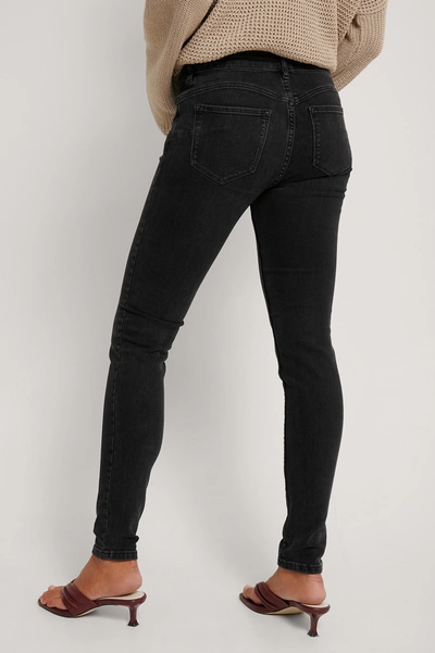Shop Mango Kim Jeans - Black In Black Denim