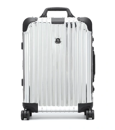 Shop Moncler Genius Moncler Rimowa Trolley Cabin Suitcase In Silver