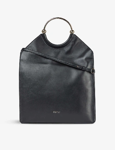 Shop Claudie Pierlot Womens Black Anouck Leather Shoulder Bag 1 Size