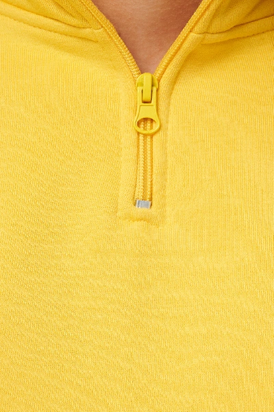 Shop Hanna-martine X Na-kd Zipper Jersey Sweater - Yellow