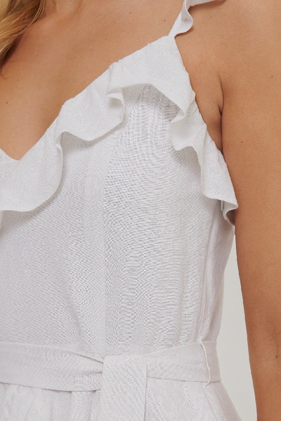 Shop Nadine X Na-kd Flounce Detail Mini Dress - White