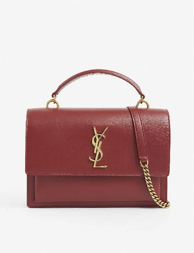 Shop Saint Laurent Rouge Opium Sunset Medium Leather Shoulder Bag