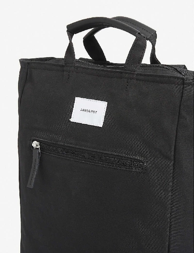 Shop Sandqvist Tony Organic-cotton Canvas Backpack In Black