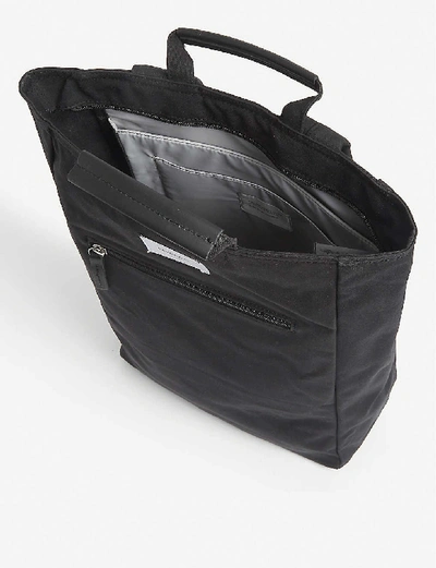 Shop Sandqvist Tony Organic-cotton Canvas Backpack In Black