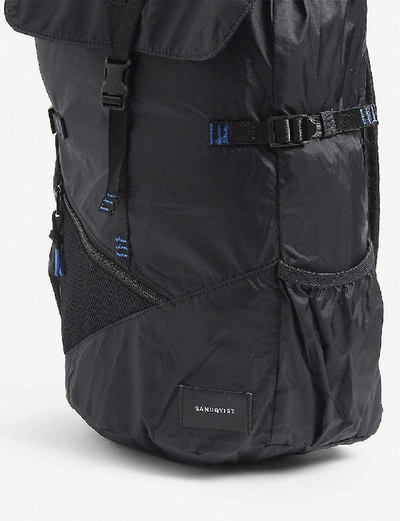 Shop Sandqvist Kasper Recycled Nylon Backpack In Black