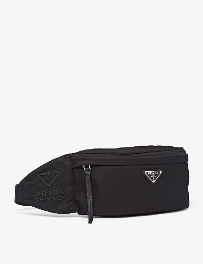 Shop Prada Padded Recycled Nylon Belt Bag In Black