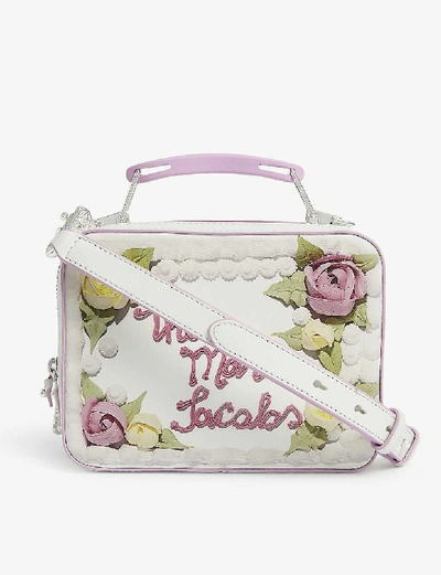 Shop Marc Jacobs The Cake Mini Leather Cross-body Bag In Cotton Multi