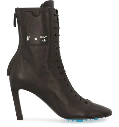 Shop Off-white Heel Ankle Boots In Black