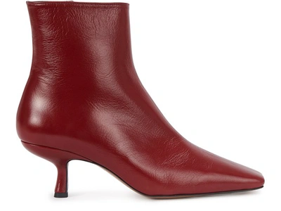 Shop By Far Lange Ankle Boots In Bordeaux