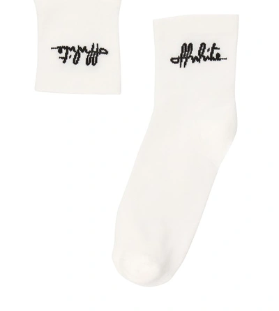 Shop Off-white Socks In White Black