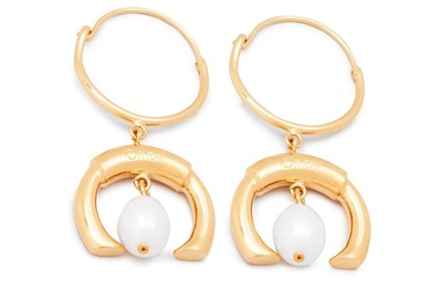 Shop Chloé Darcey And Trudie Earring In Pearl