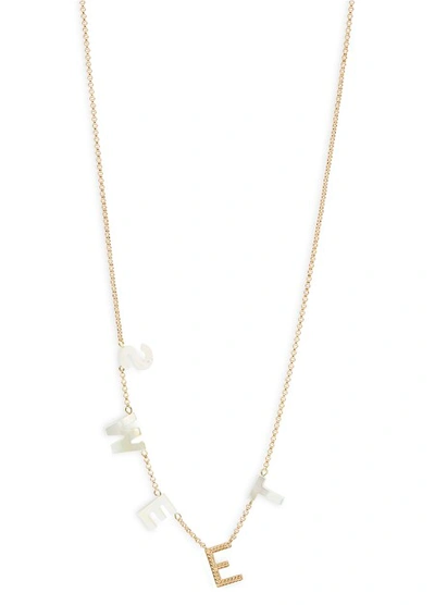 Shop Médecine Douce Sweet Necklace In Gold Mother Of Pearl
