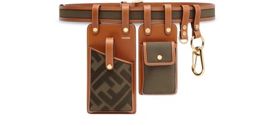 Shop Fendi Belt In Brown