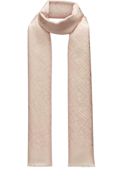 Shop Fendi Signature Stole In Rose