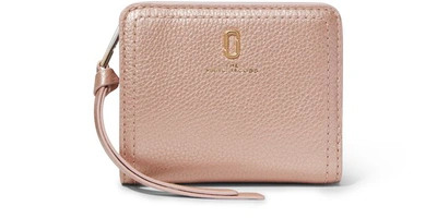 Shop Marc Jacobs The Mini Compact Wallet In Pearl Blush