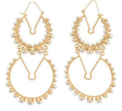 Shop Patou Sphere Earrings In Gold Silver