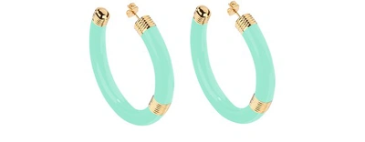Shop Aurelie Bidermann Katt Hoop Earrings In Blue