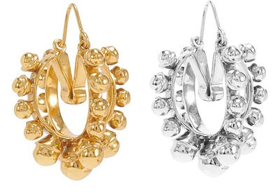 Shop Patou Asymmetric Earrings In Gold Silver