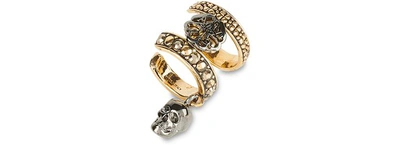Shop Alexander Mcqueen Skull And Seal Ear Cuff In Mix