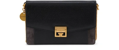 Shop Givenchy Gv3 Chain Wallet In Black Grey