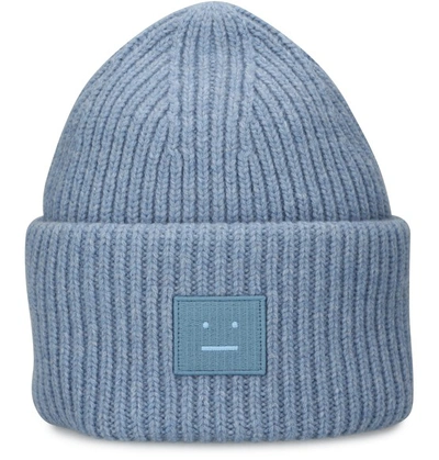 Shop Acne Studios Pansy Beanie In Mineral Blue