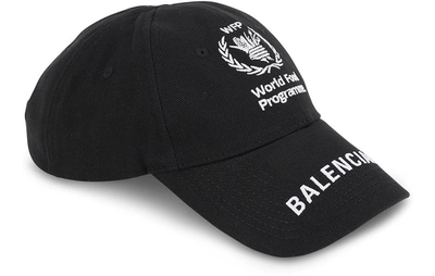 Shop Balenciaga World Food Programme Cap In Black/white