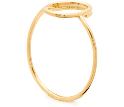 Shop Atelier Paulin Alphabet O Ring In Gold