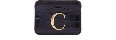 Shop Chloé C Card Holder In Full Blue