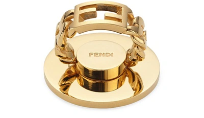 Shop Fendi Ring For Smartphone In Gold