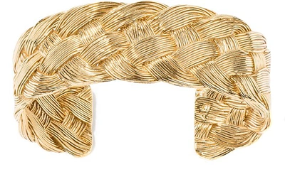 Shop Aurelie Bidermann Tresse Bracelet In Gold