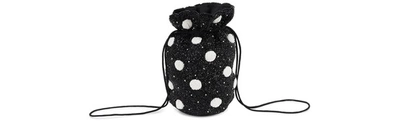 Shop Ganni Hand-beaded Bag In Black