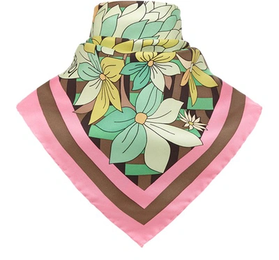 Shop Fendi Flowers Foulard In Multicolore