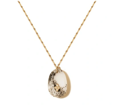 Shop Pascale Monvoisin Gaia N°2 Necklace Agate In Agate Dentritique