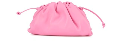 Shop Bottega Veneta Mini Pouch Bag In Pink Silver