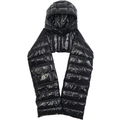 Shop Moncler Scarf With Hood In Black