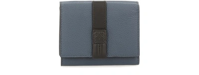 Shop Loewe Calf Skin Wallet In Indigo Dye Black