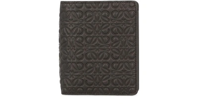 Shop Loewe Repeat Compact Zip Wallet In Black