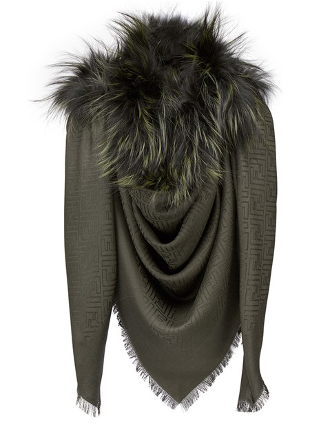 fendi shawl with fur